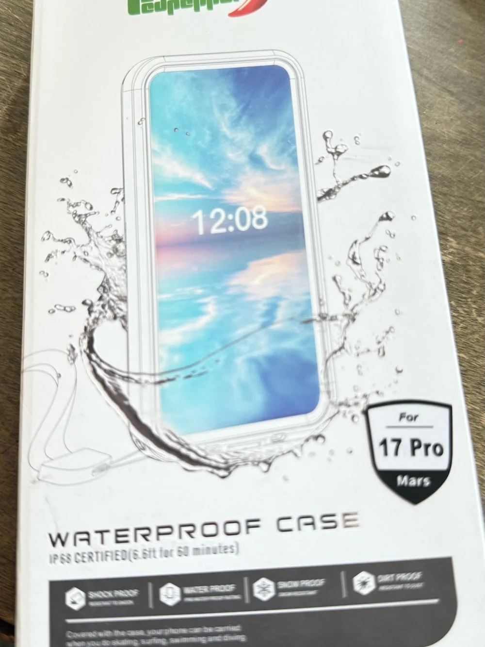 Bright Orange Clear-Back Protective Phone Cover with Camera Guard